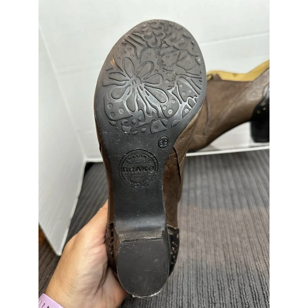 Brako Shoes EU Size 39 8.5 US Women's Brown And Black Witchy Heels